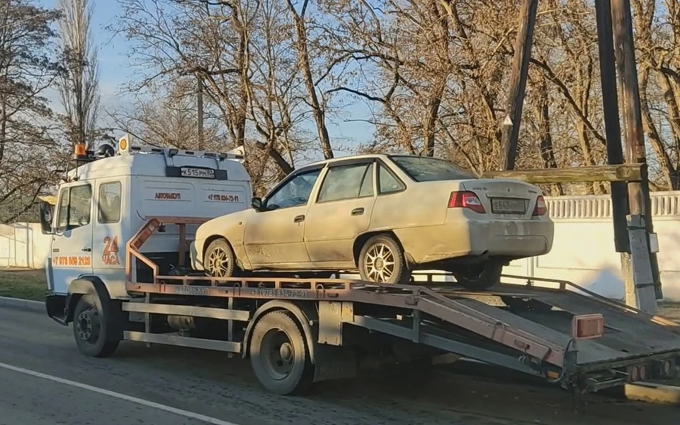 Автомобиль нарушителя отправили на специализированную стоянку. Фото: скриншот из видео/пресс-служба МВД по РК
