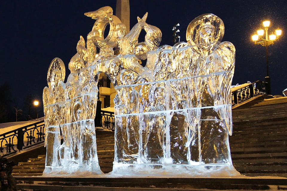 Ледяная скульптура в Ижевске. Архив КП