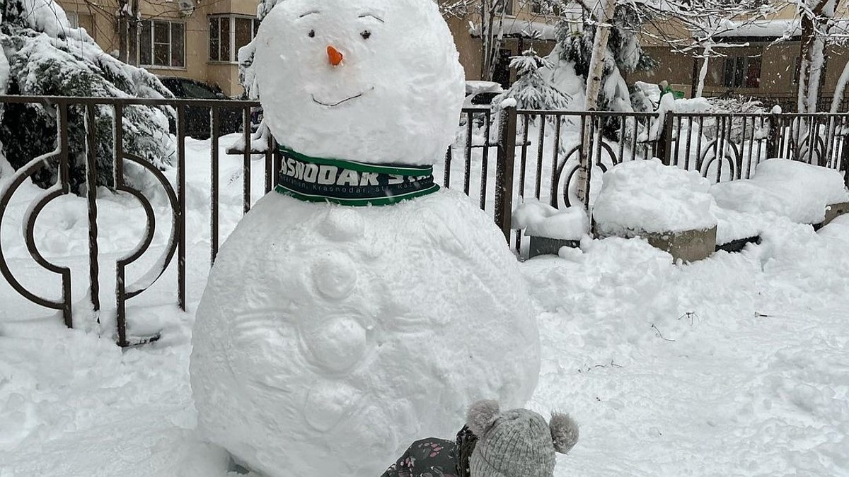 «Антиковидных» снеговиков лепят жители Тверской области