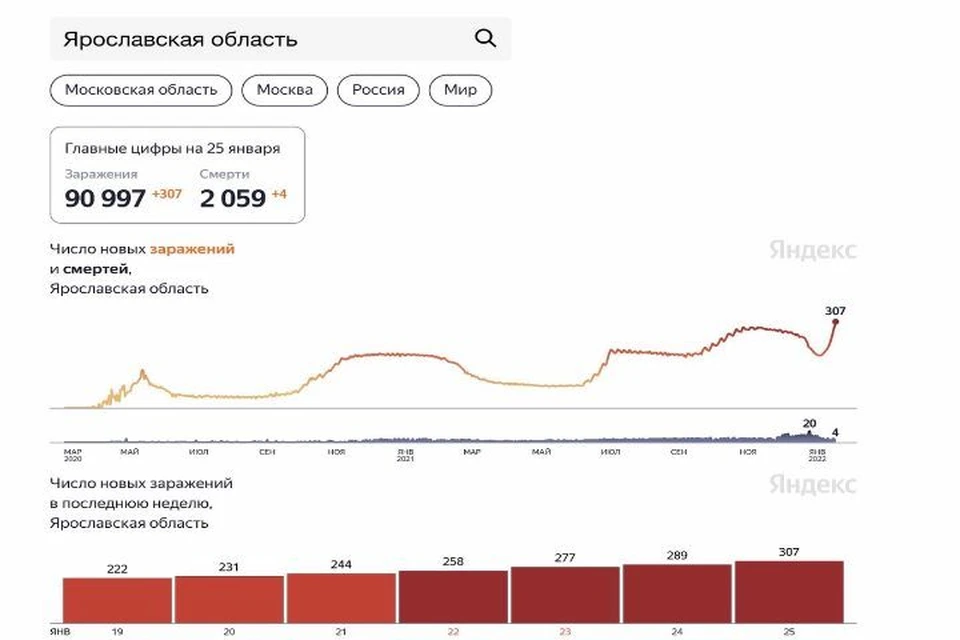 Скриншот Яндекс. Статистика