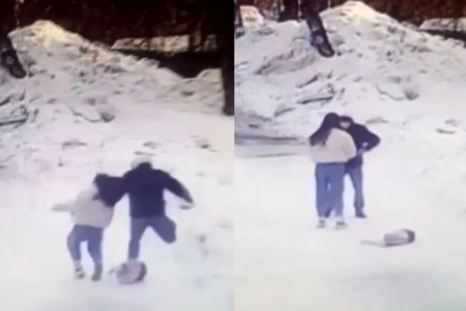 Мужчина напал на девочку на территории школы. Фото: Кадр из видео