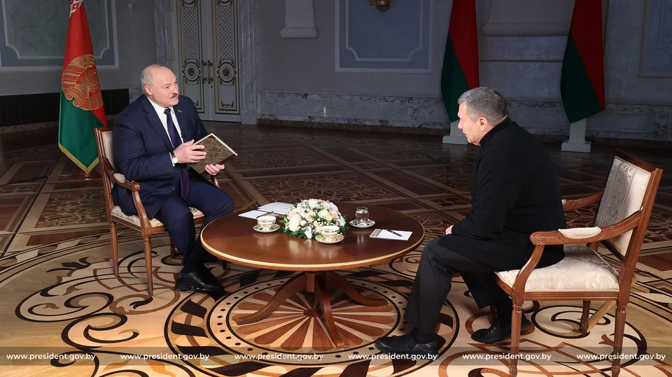 Александр Лукашенко дал большое интервью известному российскому журналисту Владимиру Соловьеву. Фото: www.president.gov.by