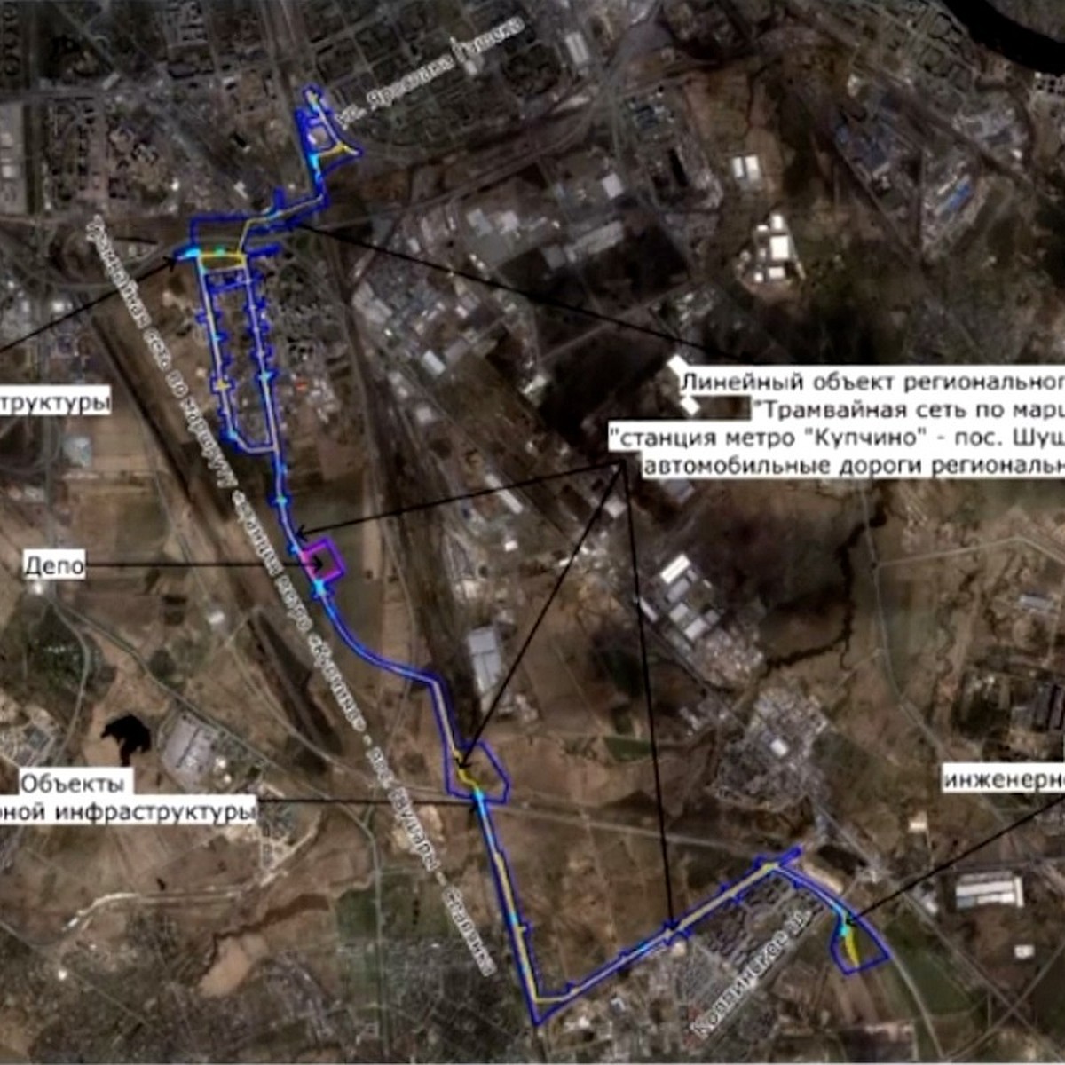 Смольный утвердил проект размещения трамвайной линии Купчино-Шушары-Славянка  - KP.RU
