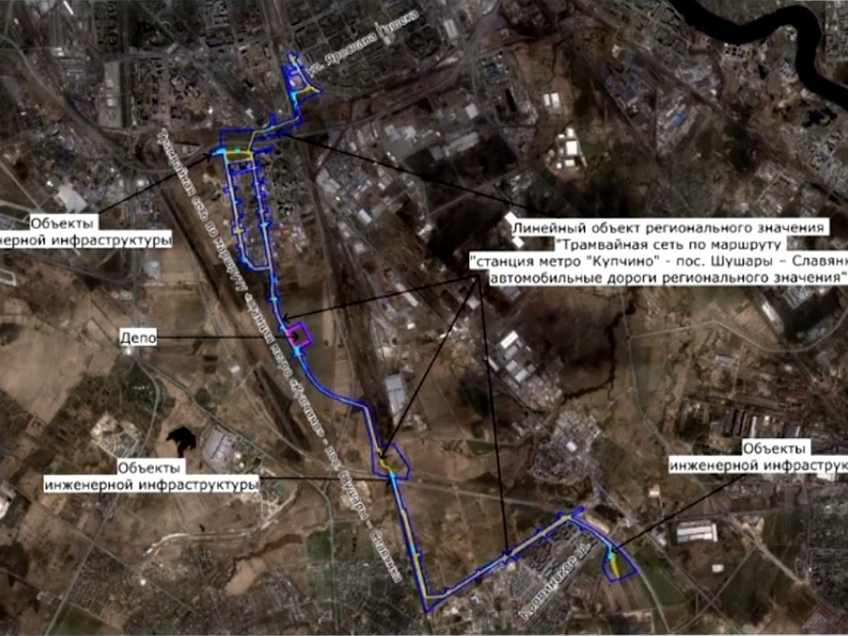 Смольный утвердил проект размещения трамвайной линии Купчино-Шушары-Славянка  - KP.RU