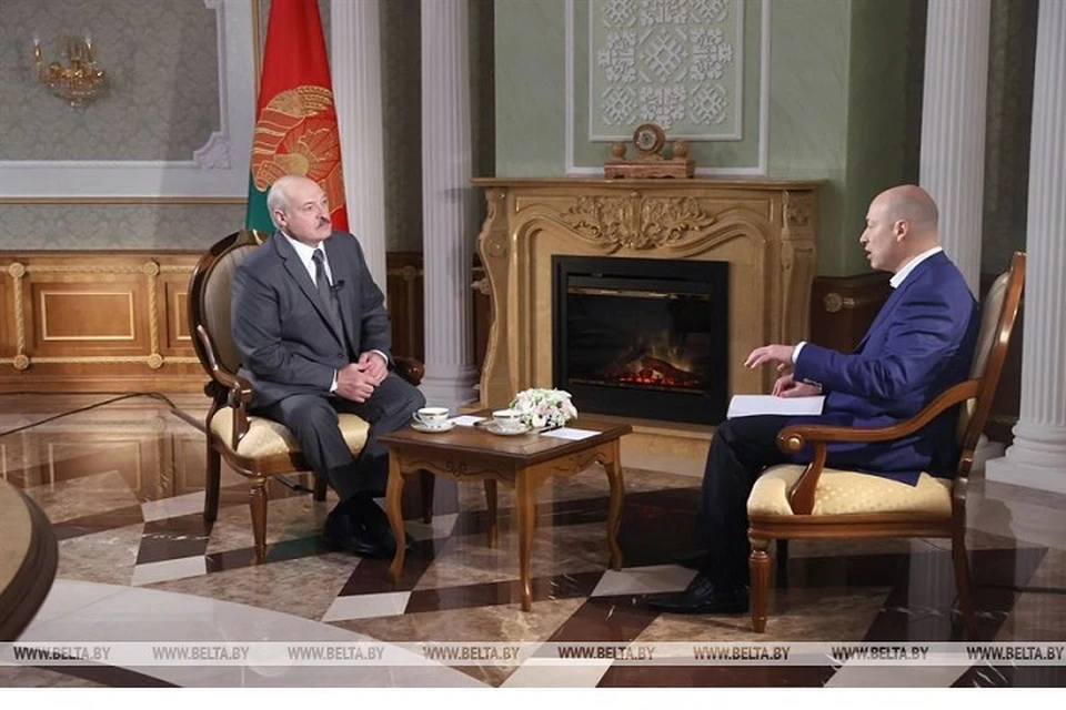 Гордон взял у Лукашенко интервью в августе 2020-го. Фото: БелТА