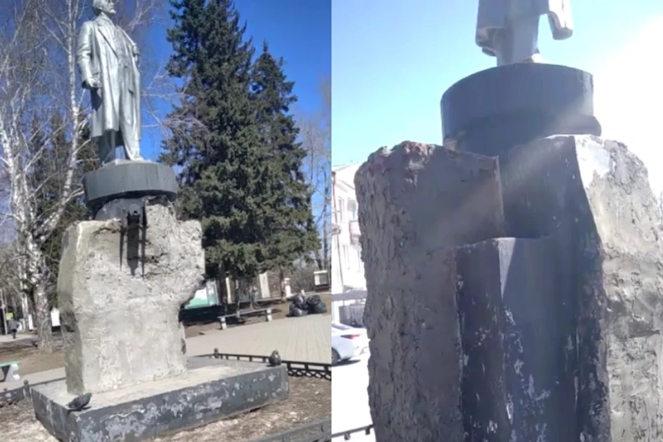 Памятник Ленину отреставрируют ко дню рождения вождя. Фото: Анна Верхоланцева.