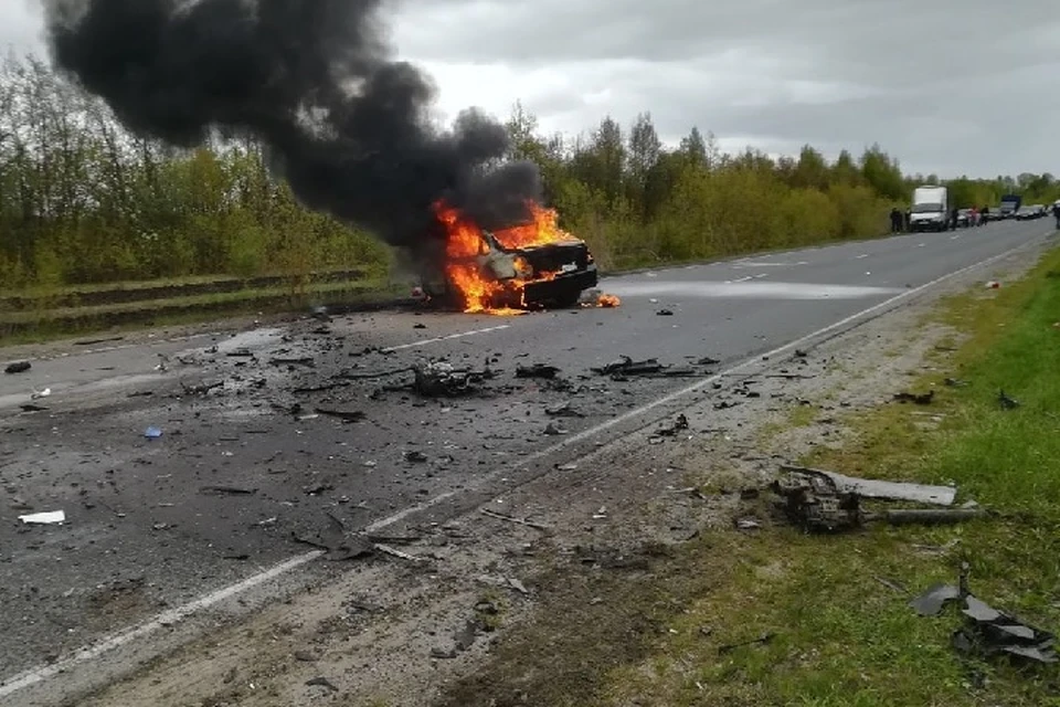 Легковушка сгорела практически дотла. Фото: ГИБДД Чувашии