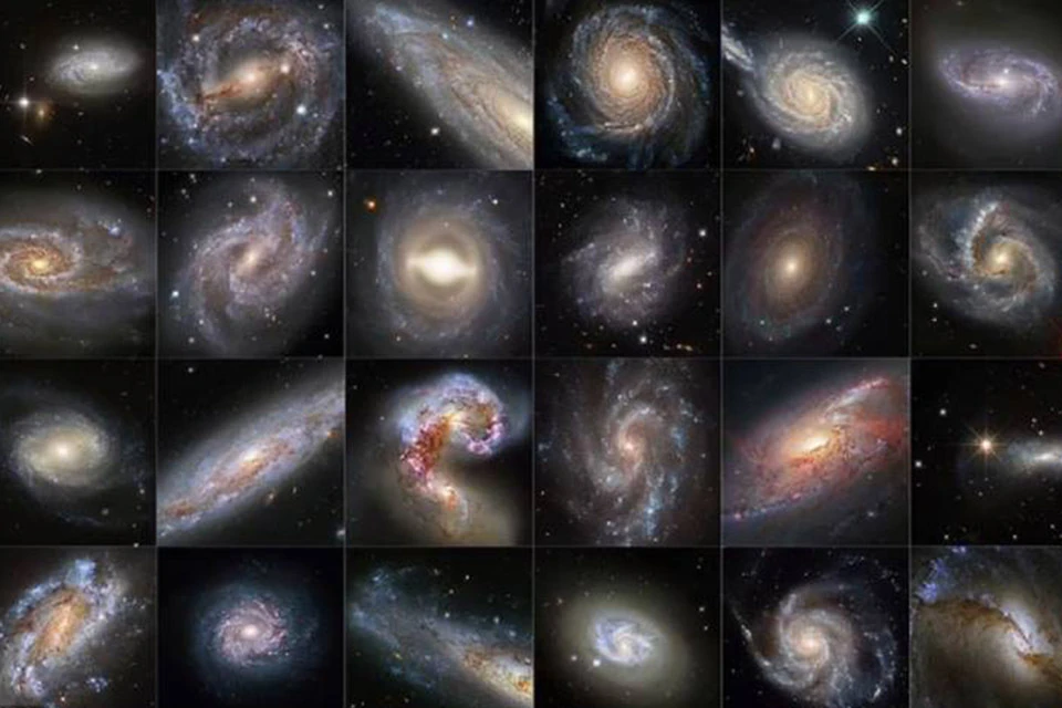 Галактики, обследованные с помощью телескопа Хаббл.