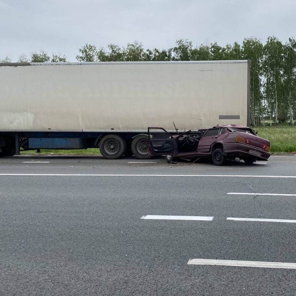 Появилось видео с места страшного ДТП на трассе М-5 в Самарской области -  KP.RU