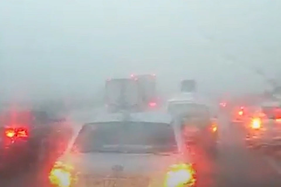 Видимость на дорогах упала. Фото: скриншот видео