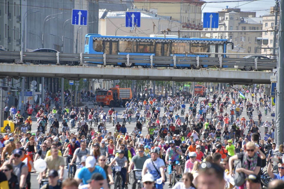 В 10 районах Москвы появятся велополосы и велодорожки.