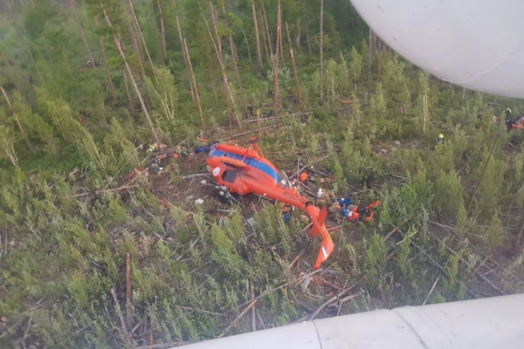 В Якутск доставлены пострадавшие в крушении вертолета Ми-8