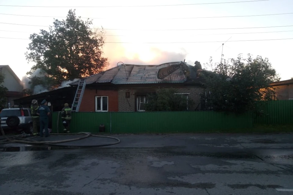 Под Новосибирском на пожаре в частном доме погибла женщина. Фото: ГУ МЧС РФ по НСО.