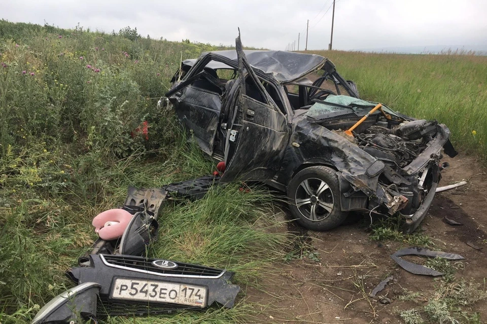 Отечественная легковушка сильно пострадала Фото: ГИБДД по Челябинской области