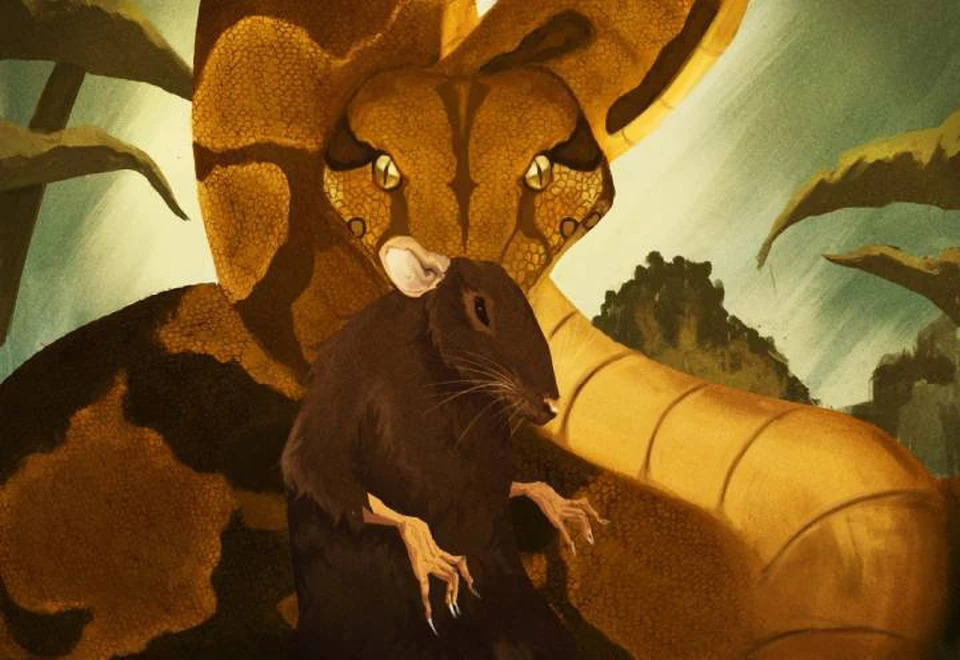 Удав и храбрая крыса стали героями комикса. Автор фото: Мария Нечепуренко