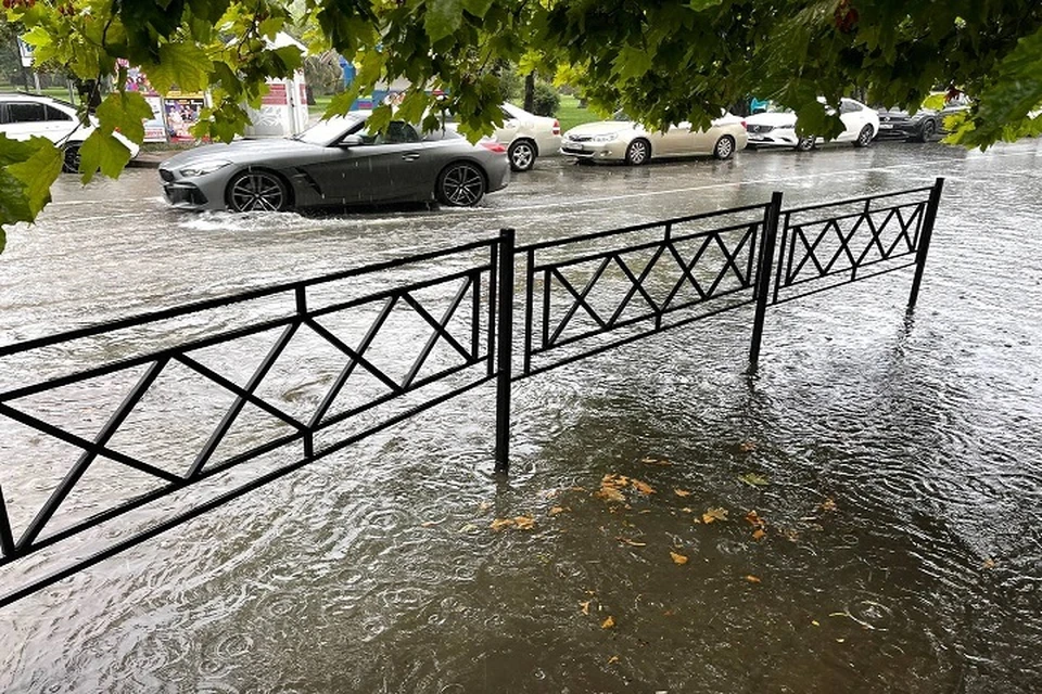 Машины плывут по городу. Фото: https://t.me/gorodsochi