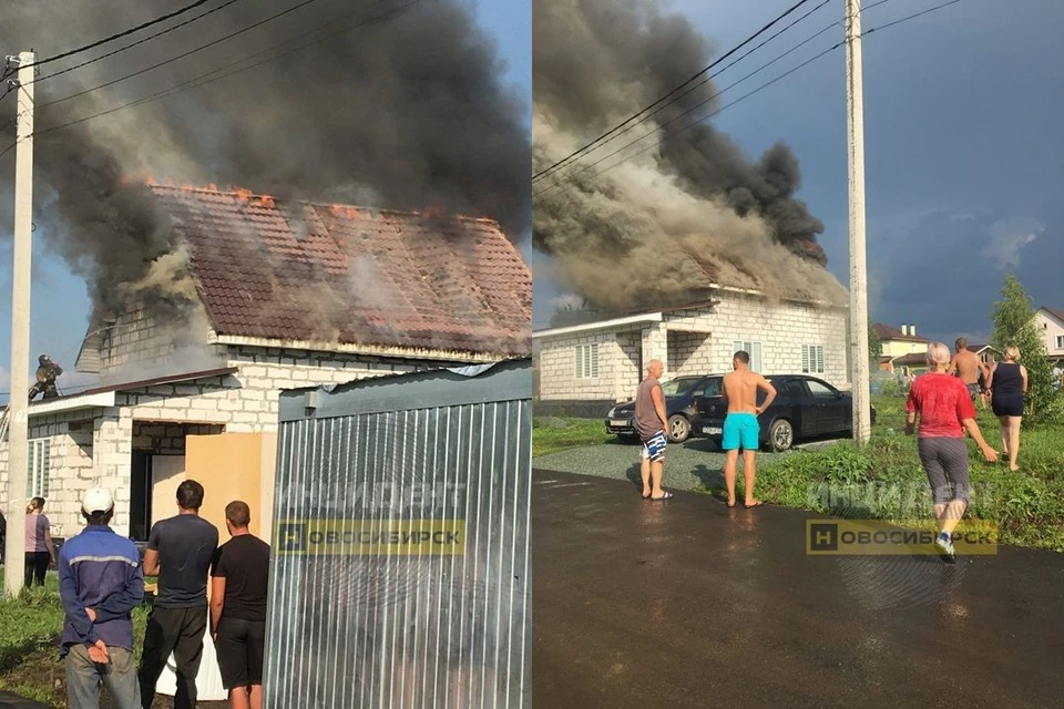 Удар молнии в крышу