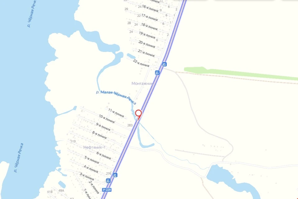 Ограничения действуют на мосту через реку Малая Черная.