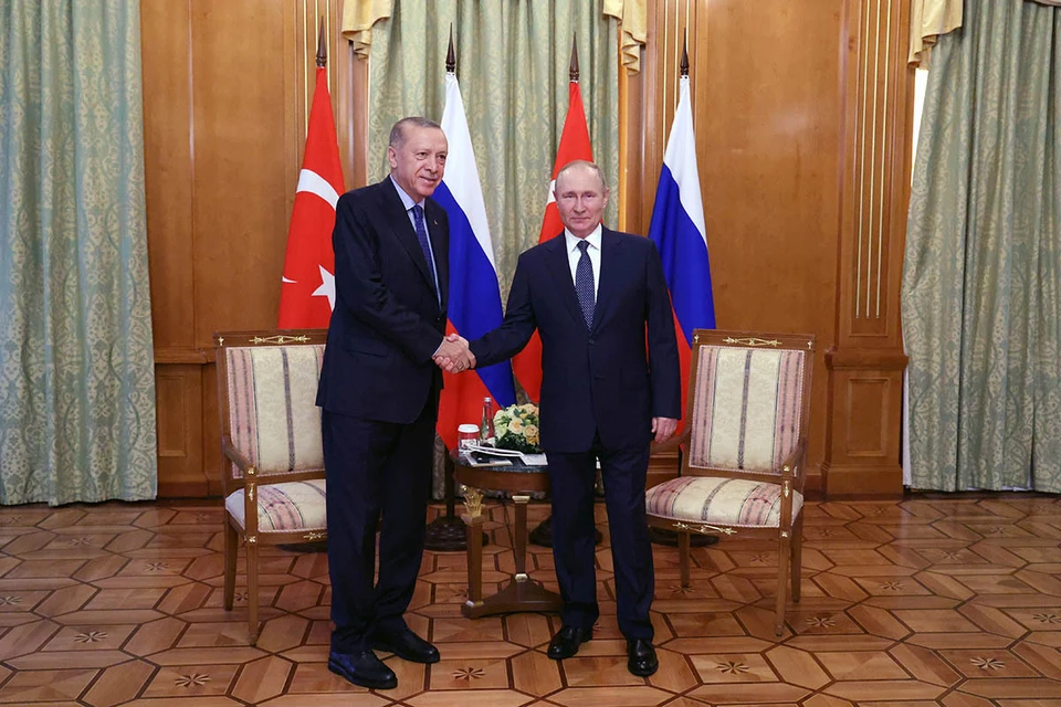 Встреча президента РФ Путина и президента Турции Эрдогана в Сочи