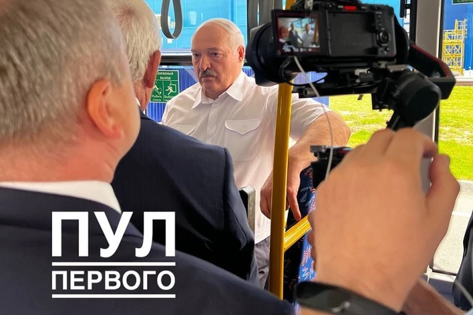 Лукашенко инспектирует 8 августа Миорский район. Фото: тееграм-канал "Пул Первого"