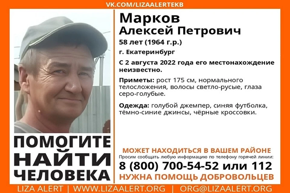 В день пропажи он был одет в синюю футболку. Фото: поисковой отряд "Лиза Алерт"
