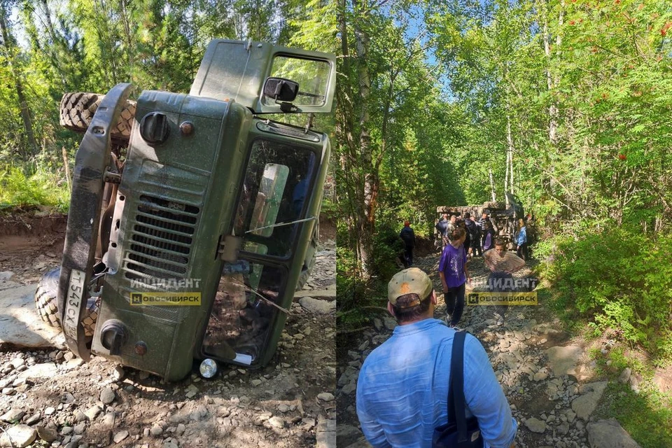 В Горном Алтае перевернулся грузовик с туристами из Новосибирска. Фото: Инцидент Новосибирск
