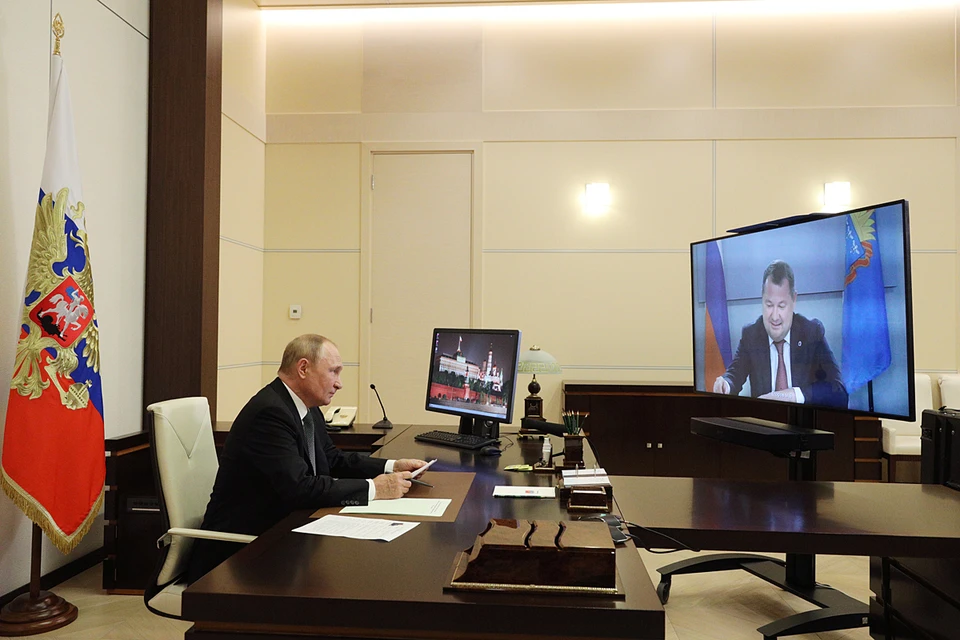 Егоров заверил, что жители Тамбовщины полностью согласны с политикой руководства страны. Фото: Михаил Климентьев/ТАСС