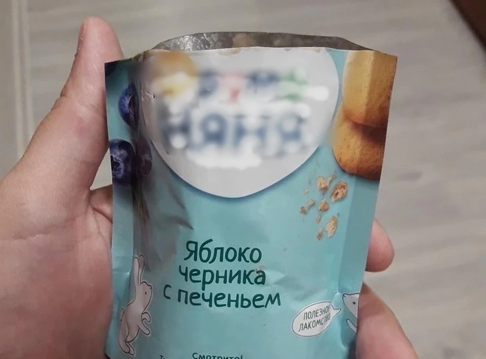 На Ямале женщина купила детское питание с мышью внутри. Фото - "Происшествия Ноябрьск" в ВК.
