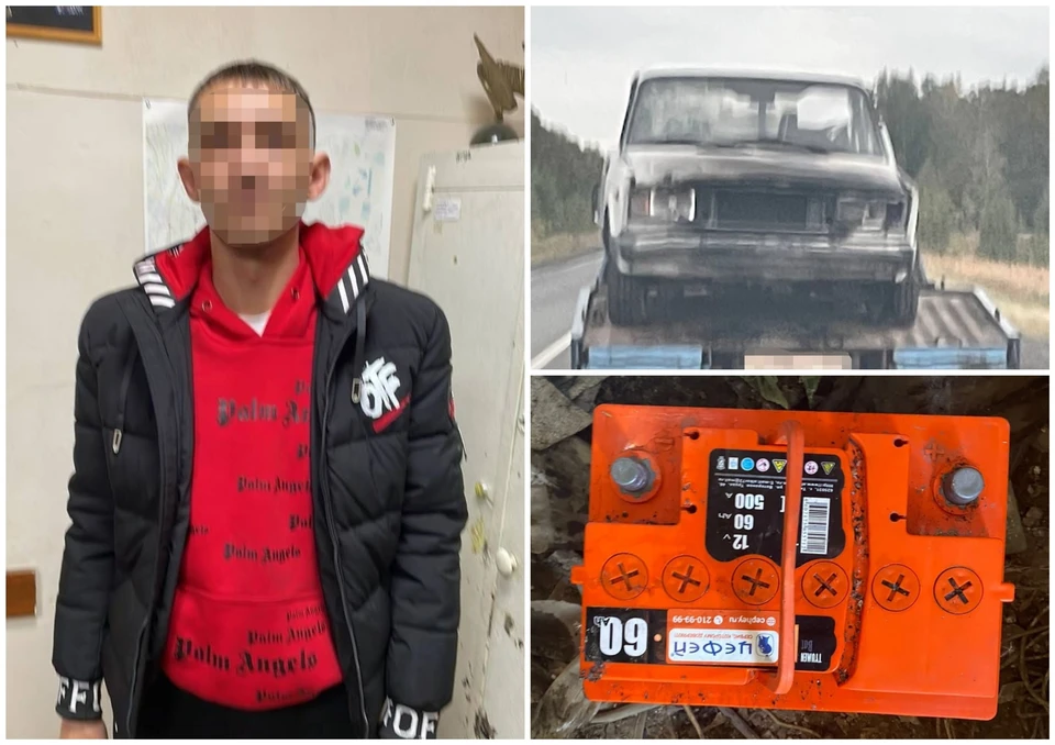 Сломав обе машины, угонщик украл аккумуляторы. Фото: УМВД по Челябинску