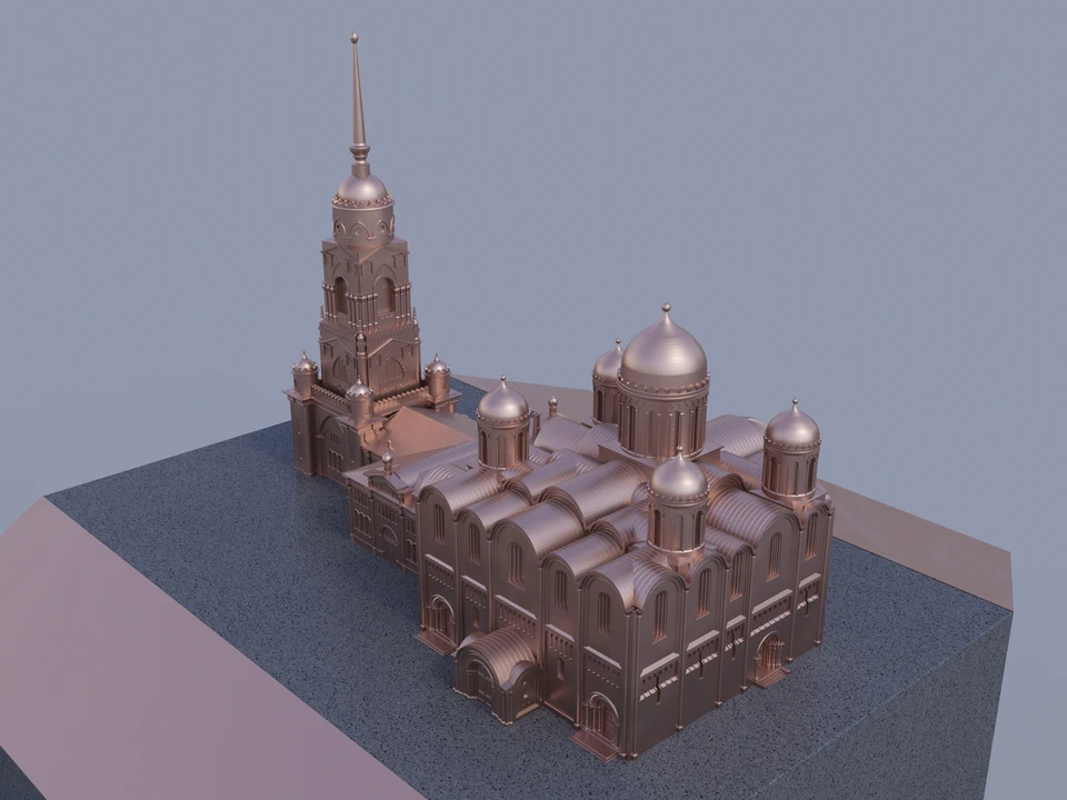 Тактильная модель Успенского собора. Фото ВСМЗ.
