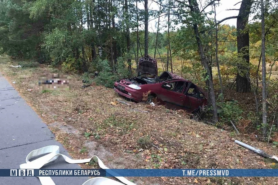 В Ганцевичском районе 45-летний водитель погиб от полученных травм во время ДТП. Фото: МВД