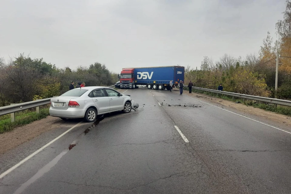 Тройное ДТП на трассе под Липецком