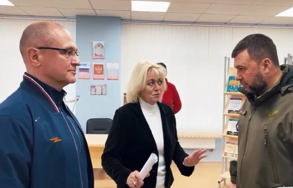 Денис Пушилин посетил восстановленную школу №7 в Мариуполе. Фото: t.me/pushilindenis
