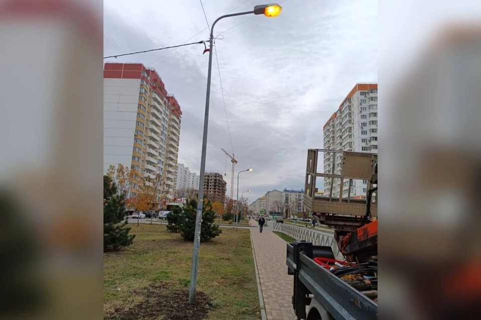 В Краснодаре ремонтируют освещение на улице Черкасской Фото: krd.ru