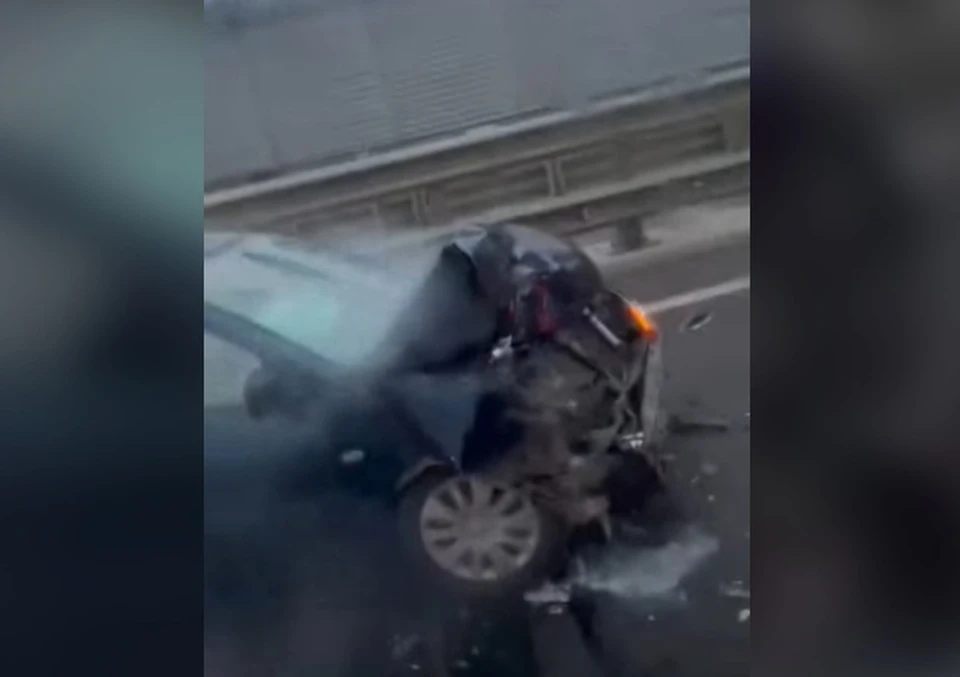 Авария произошла 4 декабря. Фото: кадр видео Автопартнер Крым Севастополь ДТП/VK
