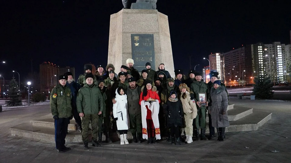 Казаков встречали хлебом-солью