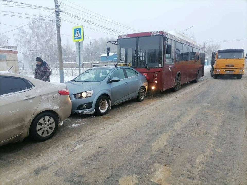 Тройное ДТП в Тульской области с участием автобуса