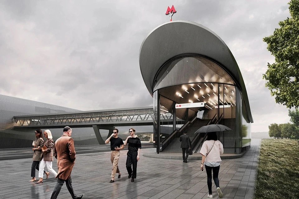 Станцию метро «Потапово» в Москве откроют для пассажиров в 2024 году Фото: arsec-architects