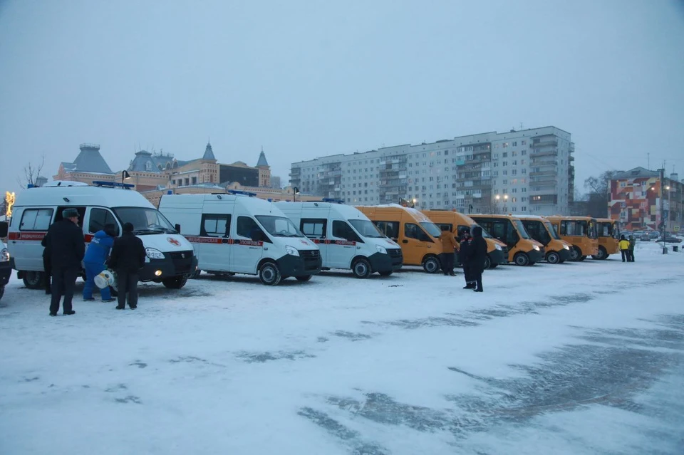 Приемка спецтранспорта состоялась на Нижегородской ярмарке. Фото: тг-канал Глеба Никитина.