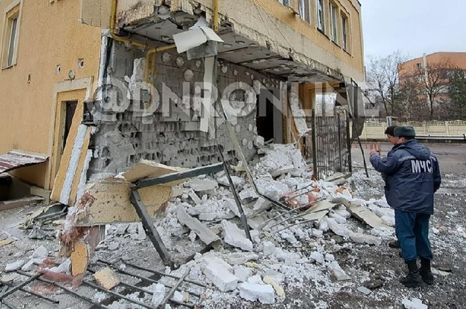 Последствия обстрела Киевского района Донецка. Фото: ДНР онлайн