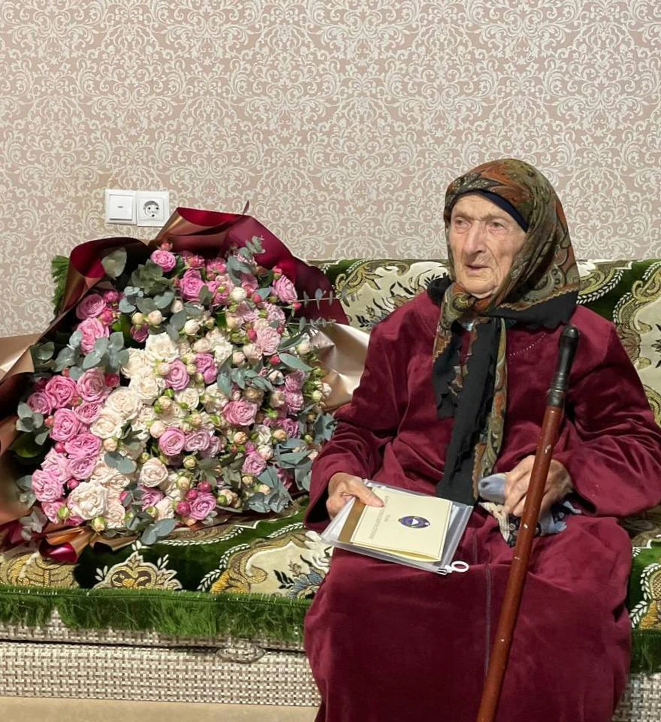 Долгожительница Кавказа Байдымат Лепшокова отметила 110-летие. Фото: Рашид Темрезов.