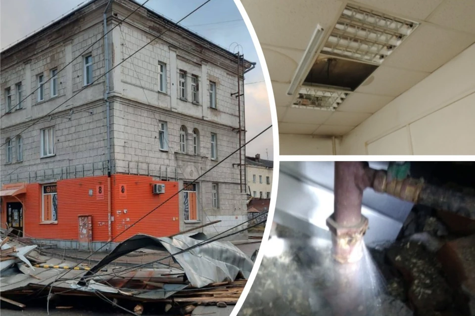 В Новосибирске рушится общежитие, с которого в октябре снесло крышу. Фото: ГУ МЧС РФ по НСО / предоставлено Светланой Осиповой.
