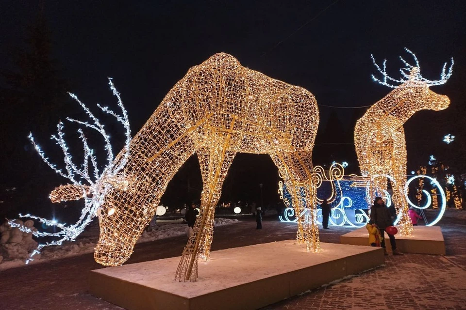 В Новосибирске новогодние украшения начнут убирать в конце января-начале февраля.