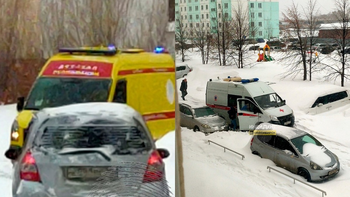 Два автомобиля скорой помощи застряли в снегу в Новосибирске - KP.RU