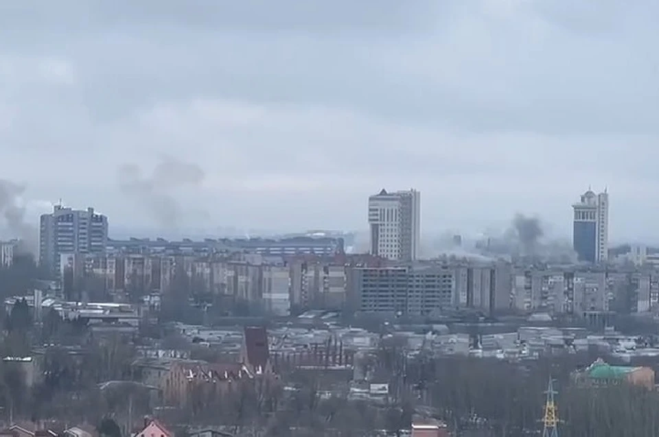 Сегодня днем произошел новый массированный обстрел Донецка. Фото: ТГ/Кулемзин