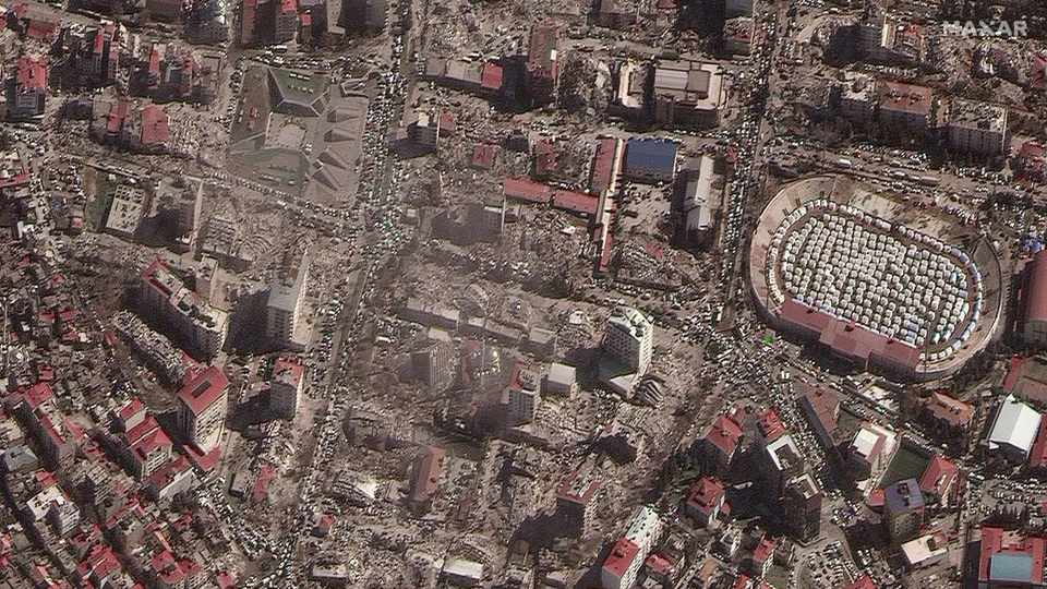 Maxar опубликовал спутниковые снимки последствий землетрясения в Турции