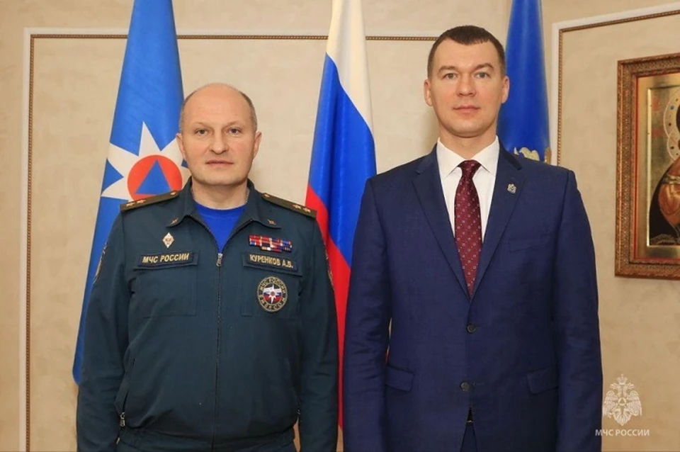 Михаил Дегтярев провел рабочую встречу с министром МЧС России Александром Куренковым