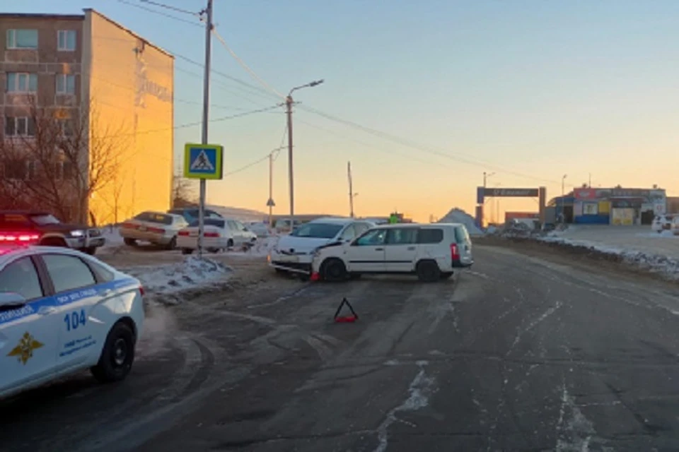Девятилетний ребенок пострадал при аварии в Магадане Фото: УГИБДД по Магаданской области