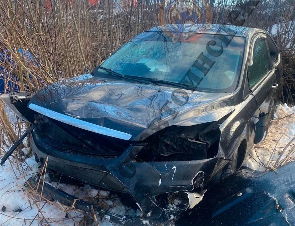 В Тульской области автомобиль Ford съехал в кювет
