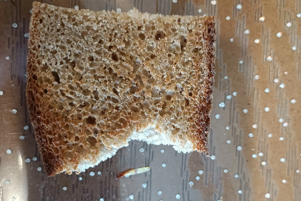Такой неприятный сюрприз оказался в хлебе. Фото: Черное&Белое Магнитогорск